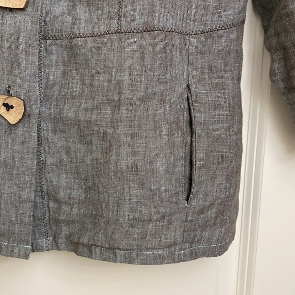 NTCO Nomadic Traders linen blouse top womens S artsy buttons Lagenlook coastal - Picture 5 of 13